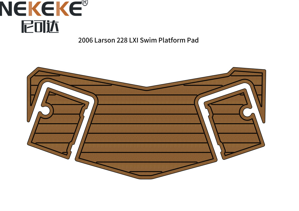 2006 Larson 228 LXI Bowrider Cockpit Deck Mat EVA Faux Teak Marine Flooring Replacement Kit