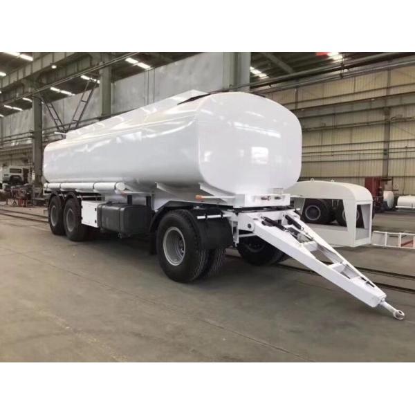 3 Axles 12 Wheels White Color Heavy Duty Semi Trailers 45000L Oil Tank Trailer
