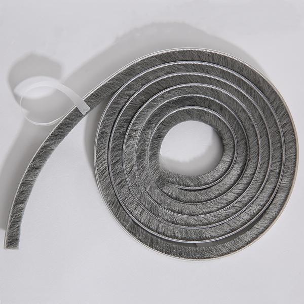 Sliding Window Weather Stripping Brush Seal with Hot Melt Glue Tape and Soundproof Function