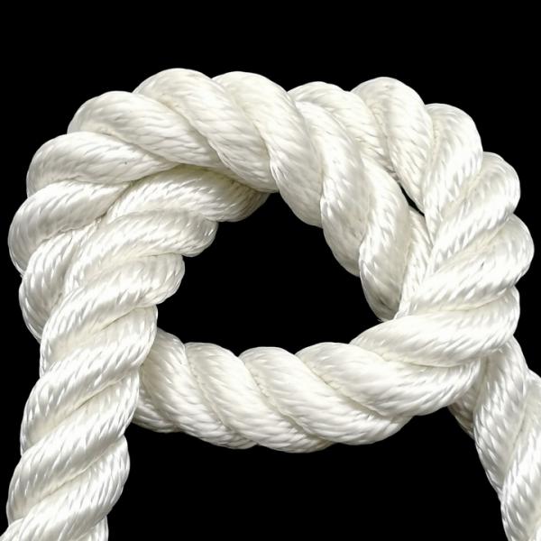 3 Strand Nylon Polyester PP Multifilament Marine Rope For Mooring Customizable Length
