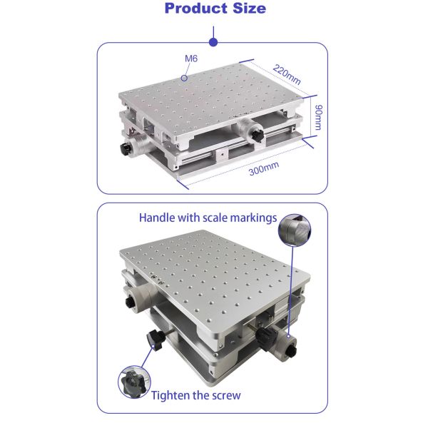 Perfect Laser Aluminium XY-axis 2D Adjustable Mini Working Bench for Laser Marking Machine