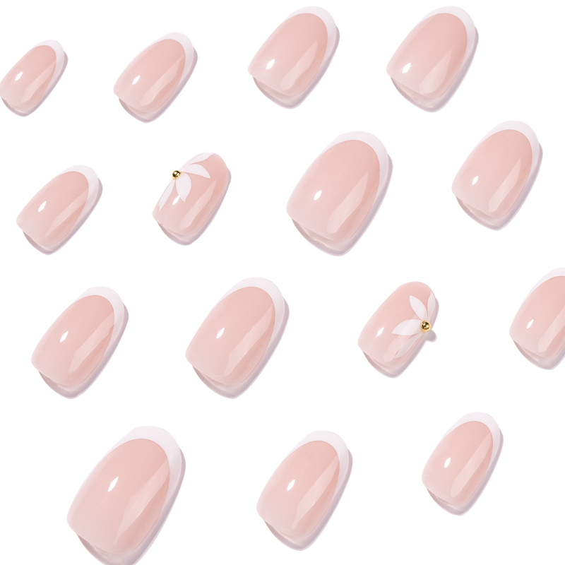 Low MOQ ABS Plastic French Tip Artificial Nails Custom Packaging