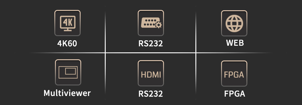 4K60 8Input 9Output Video Wall Processor with RS232 Web Control for Multi-Screen Display