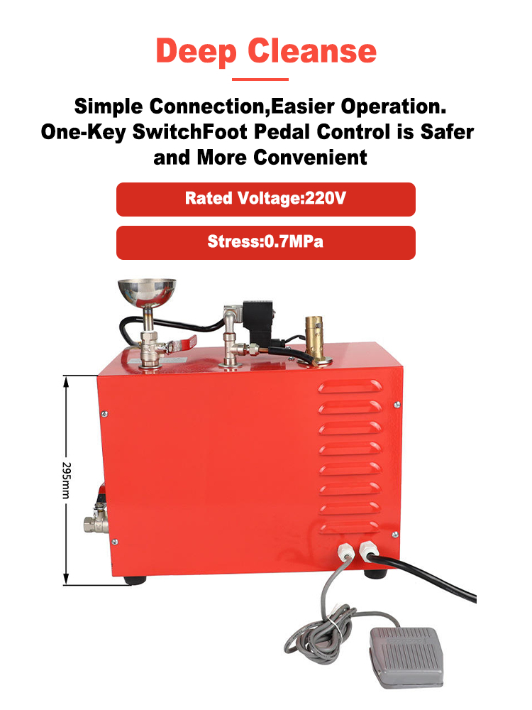 Industrial Grade Jewelry Steam Cleaning Equipment, 1300W Power, 304 Stainless Steel Construction, 4kg Steam Pressure, 6L Capacity