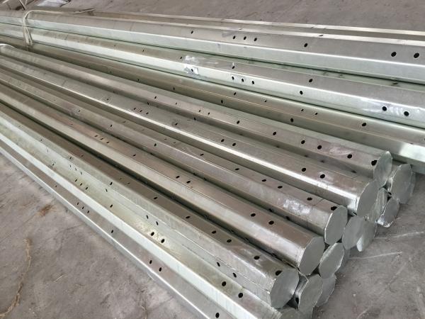 Hot Dip Tapered Electric Steel Utility Tubular Pole For Mono Pole Tower