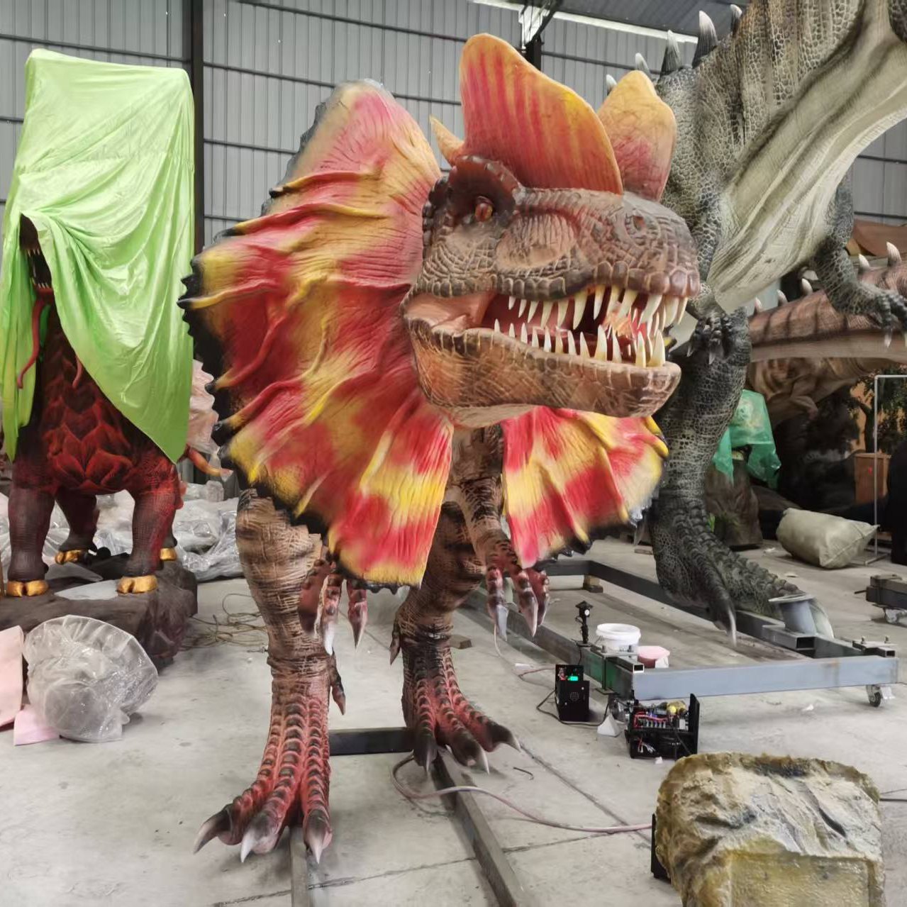 High-quality Dino Land Animatronic Dinosaur Dilophosaurus 6m Model
