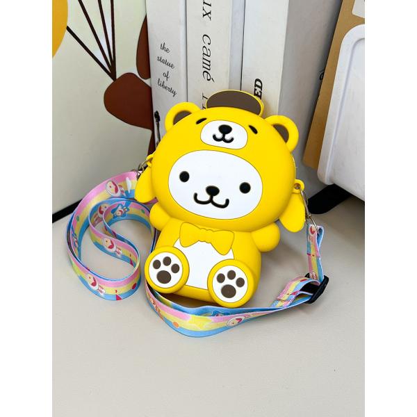 Kawaii Crossbody Bag Cute Shoulder Bag Cartoon Animal Silicone Bag Anime Purse Wallet Girls Kids Birthday Christmas Gift