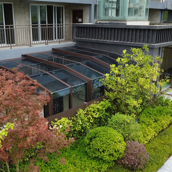 Indoor/Outdoor Aluminum Luxury Victorian Style Contemporary Polygon Glass House Four Seasons Solarium Hotels Tempered Glass