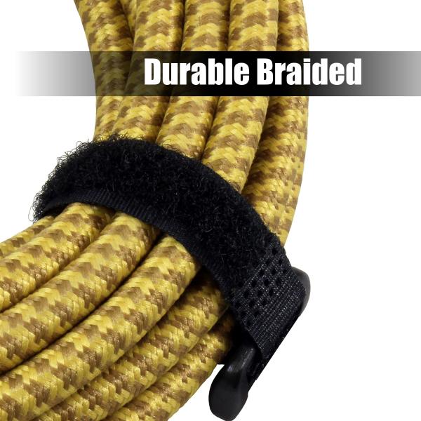 Durable Braided 3M 10FT Right Angle Straight 1/4 TS Jack Electric Instrument Guitar Patch Cable