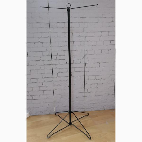 Grocery Promotion Bags Holder Metal Floor Display Stands Two Metal Hooks Long Life