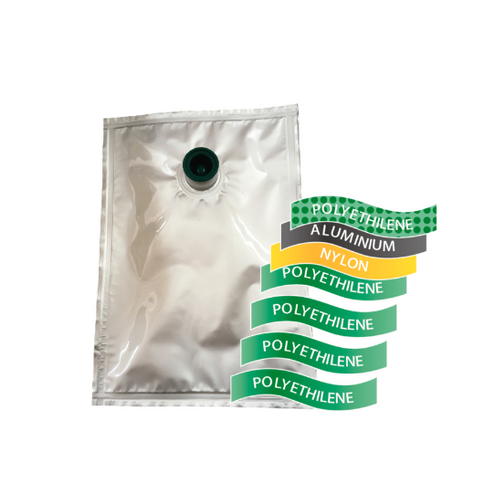 3L - 220L High Barrier Sliver Aseptic Bag Suit For Milk Chocolate Dairy Product