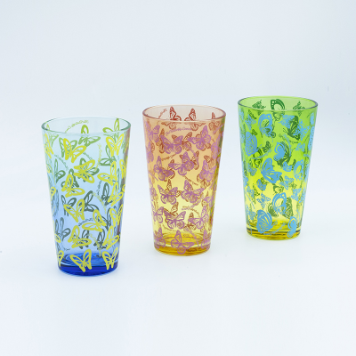 Dia 8.7*5.7cm 14.6cmH 500ml Easter Day Cups Wholesale With Decal Fired And Color Spraying Memorable For IP Customer