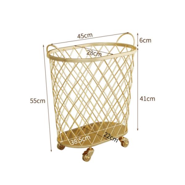 Nordic Rustproof H42.5CM Steel Laundry Basket
