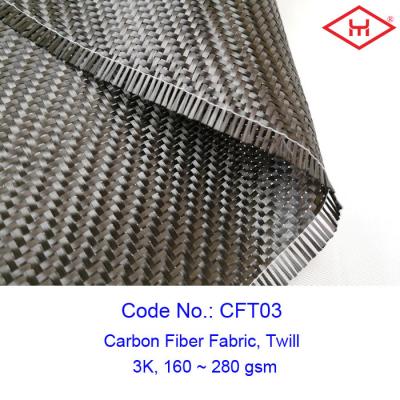 240gsm 3K Twill Carbon Fiber Woven Fabric Popular For Cosmetic