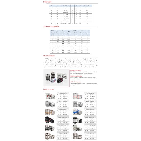 XTC hot selling retail servo shaft couplings aluminum oldham sliding disc couplings headless screw fixing oldham couplin