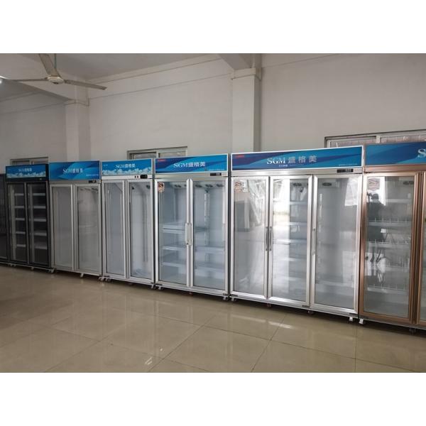 Slim Tall Single Door Upright Cooler 270L Glass Door Display Chiller