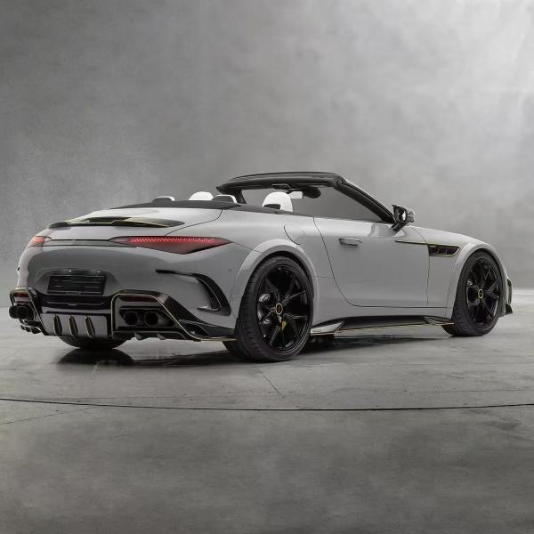 for Mercedes SL63 Carbon Fiber Body Kit SL63 Upgraded MSY style carbon fiber front lip diffuser Spoiler widebody kit