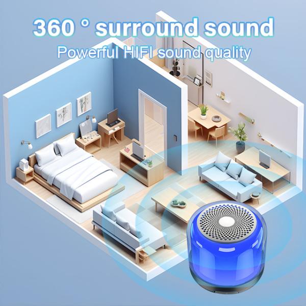 New Arrival Portable Led Light Music Speaker True Wireless Stereo Outdoor Battery ABS Mini Bt Speaker