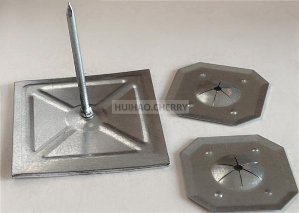 Rockwool Insulation Fixing Self Adhesive Insulation Stick Pins 12Gauge 1-1/2 With square lock washer