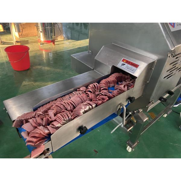 800kg/h Industrial Meat Slicer Automatic Frozen Sausage Bacon Beef Mutton Cutting Machine