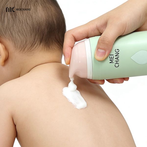50ml & 100ml Baby Skin Oval Airless Bottle BPA-Free, Leak-Proof PP Packaging for Infant Skincare（MC-244）