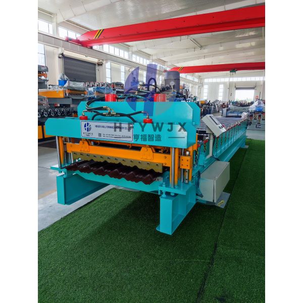 Durable 16 Roll Forming Stations Glazed Tile Roll Forming Machine with PLC Control and Hydraulic Pressure Transmission