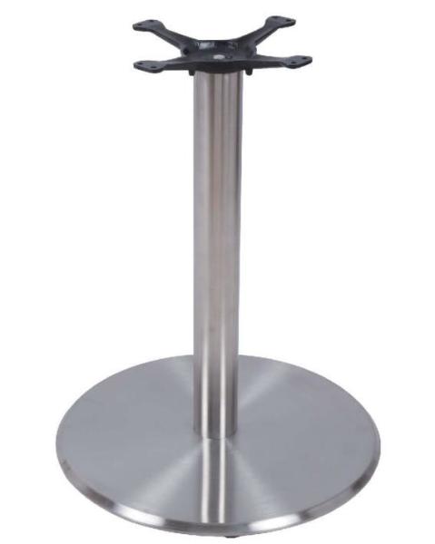 Round Base Metal Dining Table legs Height 28'' Stainless Steel Commercial Furniture