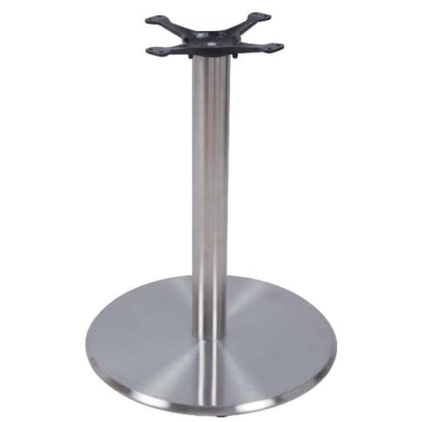 Round Stainless Steel Table Legs Height 28'' Hospitality Furniture outdoor Table