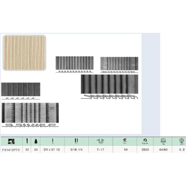 12-needle Flat-bed Double Chain Stitch Sewing Machine (tuck fabric seaming) FX1412PTV