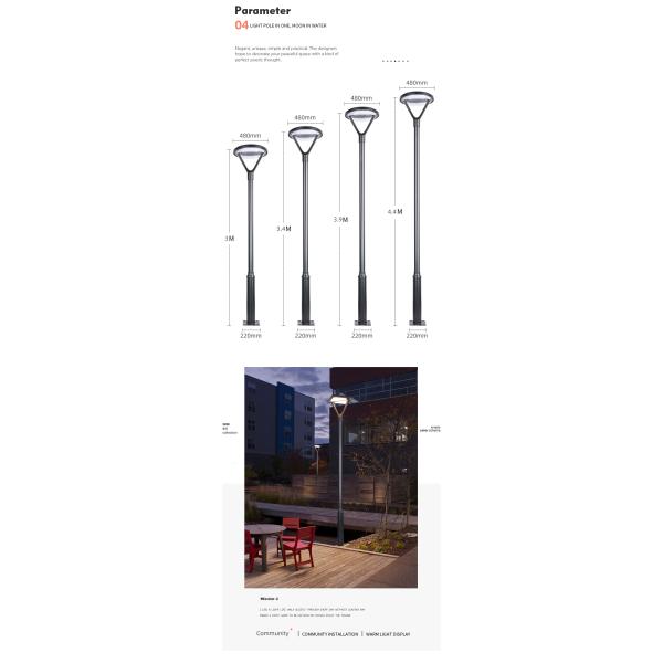 courtyard solar led lights 40w 400*400mm 420mm Lithium Iron Phosphate 3.2v/20000mah