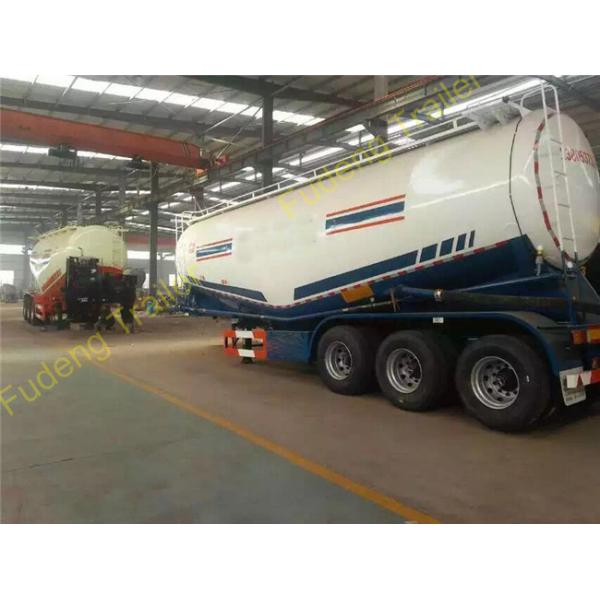 2017 3 Axles Bulk cement tanker trailers compressor and diesel engine 55CBM