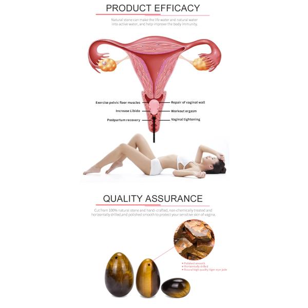 яйца Кристл Yoni яйца кварца Yoni Роза тренировки 50x35mm 54g Kegel