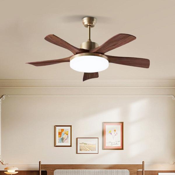 gros, fabricant, usine, lot, sur mesure, personnalisé Ventilateur de plafond moderne de 56 pouces avec lumière 5 lames Noir / Blanc Pour salon télécommande Corps de fer moteur CC