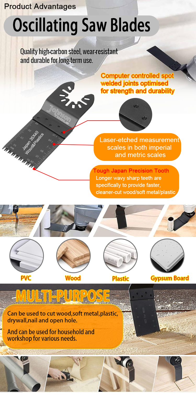 Multi Function Power Oscillating Tool Accessories 1-3/8 Inch 32mm Japanese Tooth