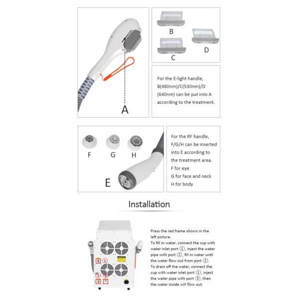 IPL OPT E-light Laser Hair Removal Permanent Machine 480nm 530nm 640nm