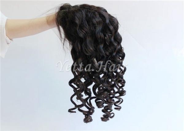 perucas completas do cabelo humano do laço de Glueless da onda fraca da categoria 7A para mulheres negras
