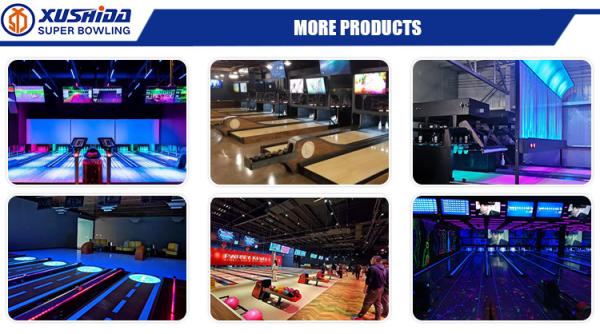 Indoor Fitness Black Bowling Lanes With String Bowling Pinsetter Machine For Training