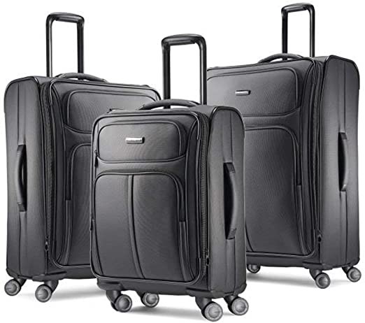 Expandable 4 Wheel 210D Polyester Soft Trolley Luggage