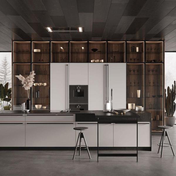 Luxury Island Solid Surface Plywood Storage Kitchen Unit Set With Modern Corner Cabinet Wall Kitchen Cabinet