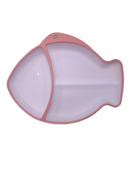 Bacteria Resistant Childrens Plate And Bowl Pink White Flower For Dinner 241 gram With Size Is 23*18*3.7 cm And Weight
