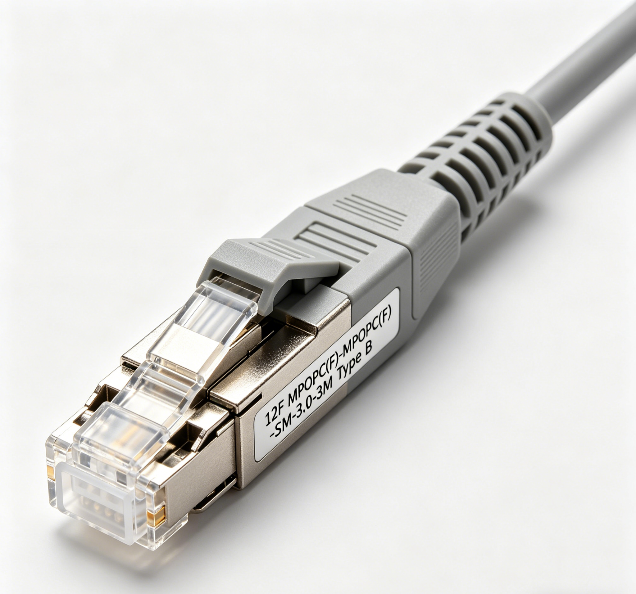 12F MPOPC(F)-MPOPC(F)-SM-3.0-3M Type B Multimode Fiber Optic Patch Cord With SCAPC Connectors , 3.0mm LSZH Jacket , 3 Meters