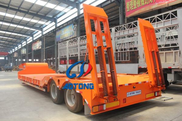 Tri Axles Gooseneck Extendable Width and Length Low Bed Semi-Trailer for Heavy Loads