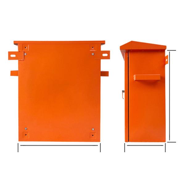 Orange Steel Electrical Enclosure Outdoor Cctv Power Supply Cable Distribution Box Waterproof