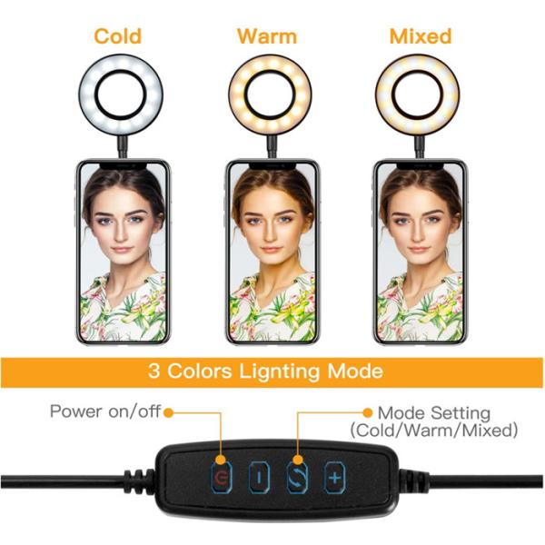 Свет кольца телефона дистанционного управления 6500K 10cm гибкий Selfie