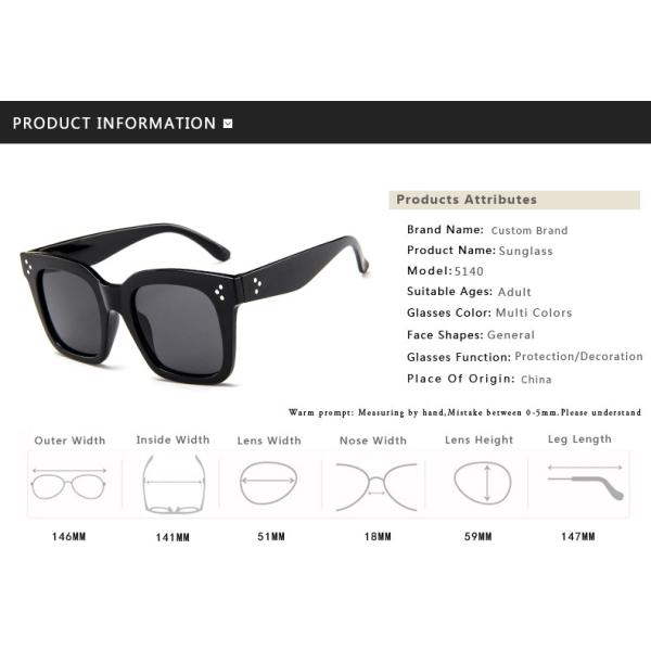 Brand Designer Retro Square Womens Hot Sale Sunglasses 146MM