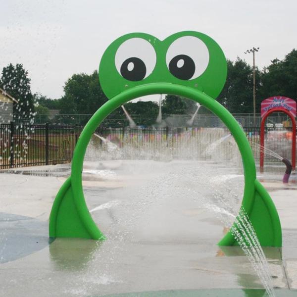 Frog Mushroom Water Park Splash Pad Outdoor Water Play Equipment