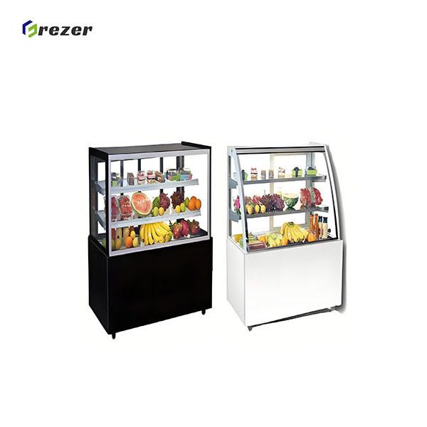 Vertical Fruit Display Chiller Customized Small Refrigerated Display Cabinet For Supermarket Restaurant