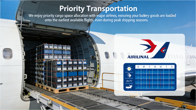 International Air Freight Transport Services For Batteries Fast Customs Clearance