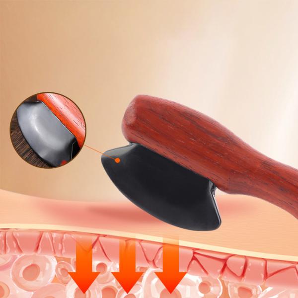 15*5.7cm Electrothermal Bian Stone Gua Sha Tool for Meridian Massage and Moxibustion Therapy