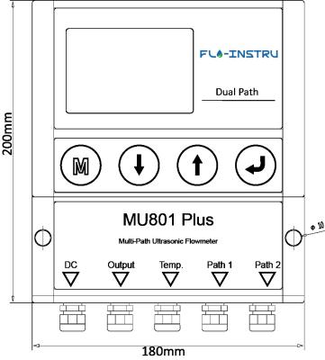 O sinal de adição MU801 obstrui dentro trajeto do medidor de fluxo ultrassônico do sensor o multi